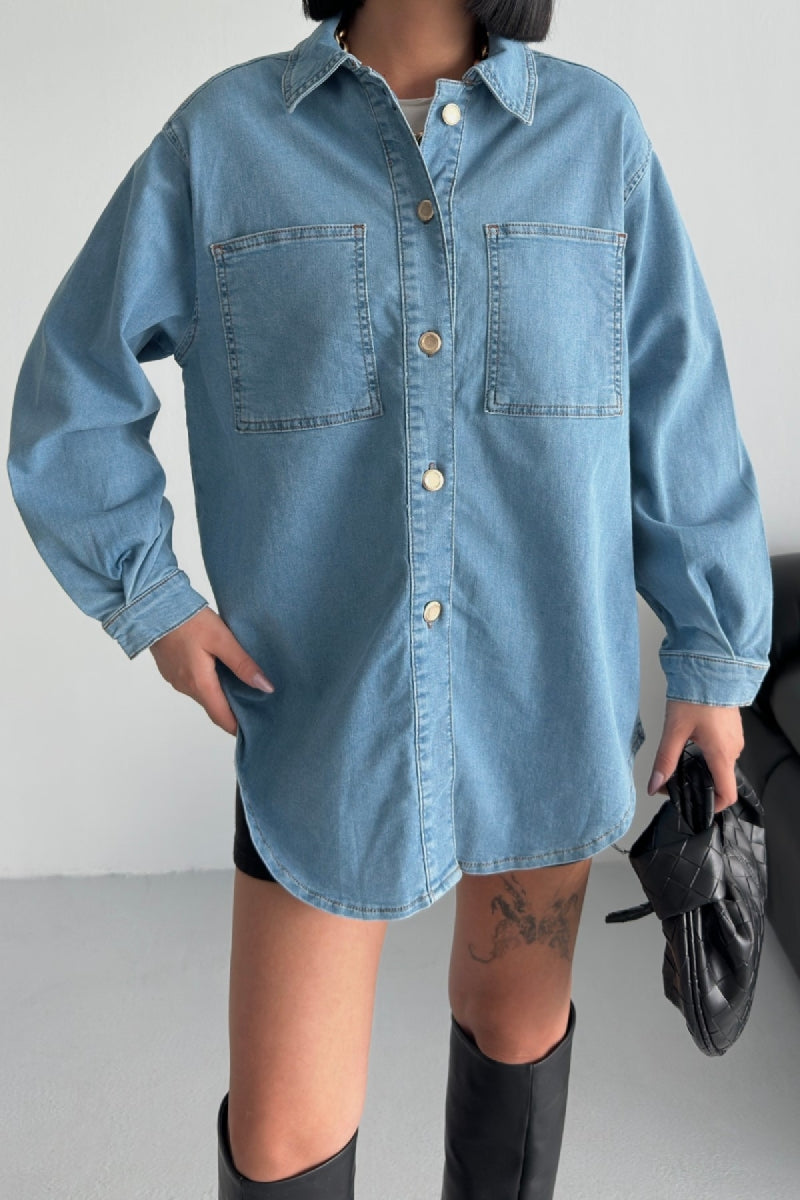 Oversize Kot Gömlek
