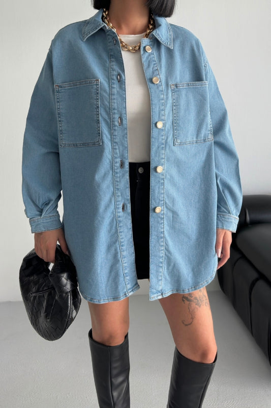 Oversized Denim Shirt