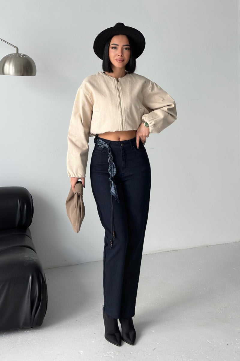 Lastikli Bomber Ceket