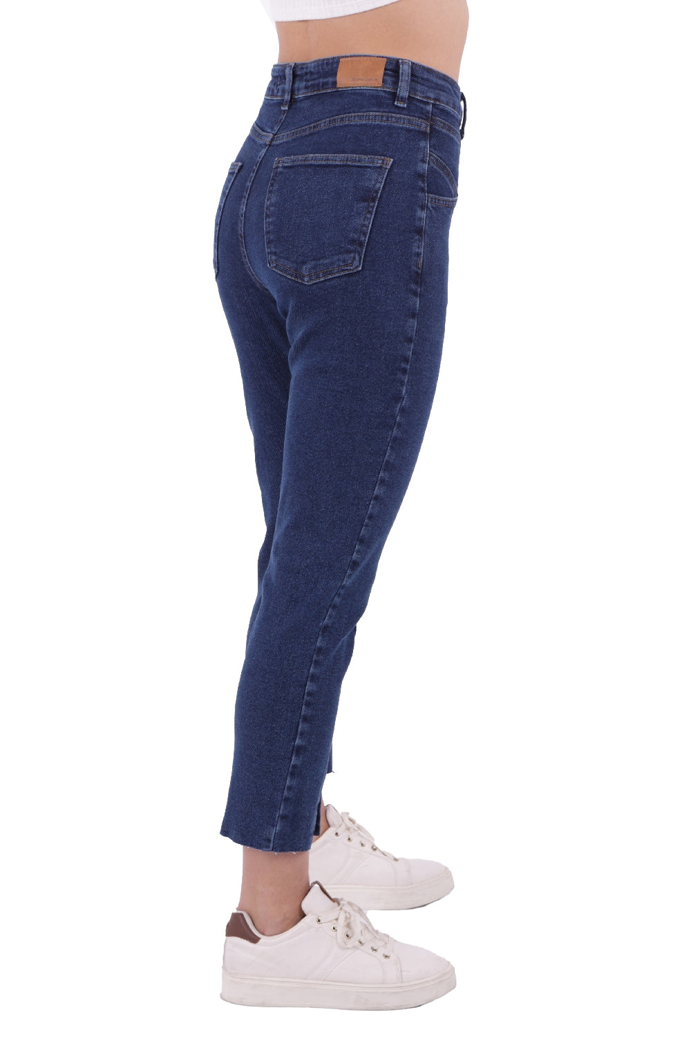 Parçalı Önü Yırtmaçlı Dikişsiz Paça Pantolon 1743