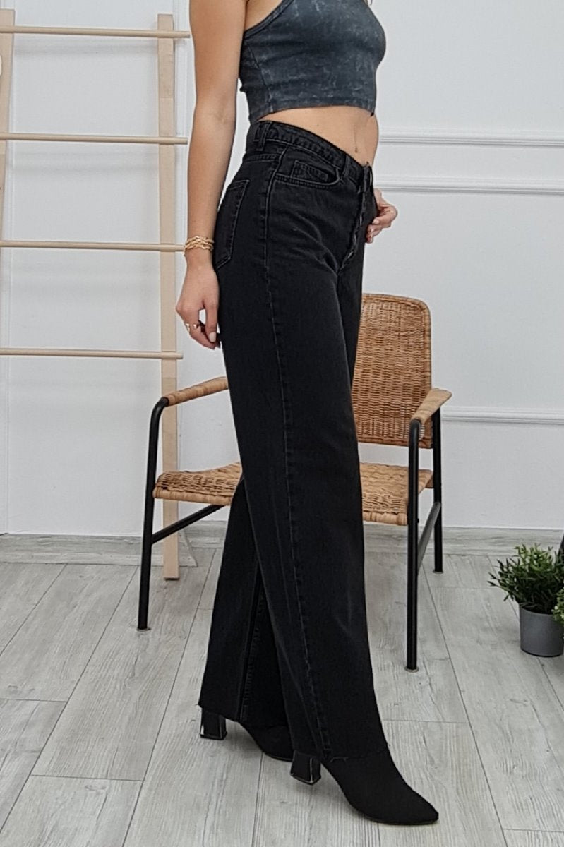 Dikişsiz Paça Beş Düğmali Relax Kot Pantolon 917