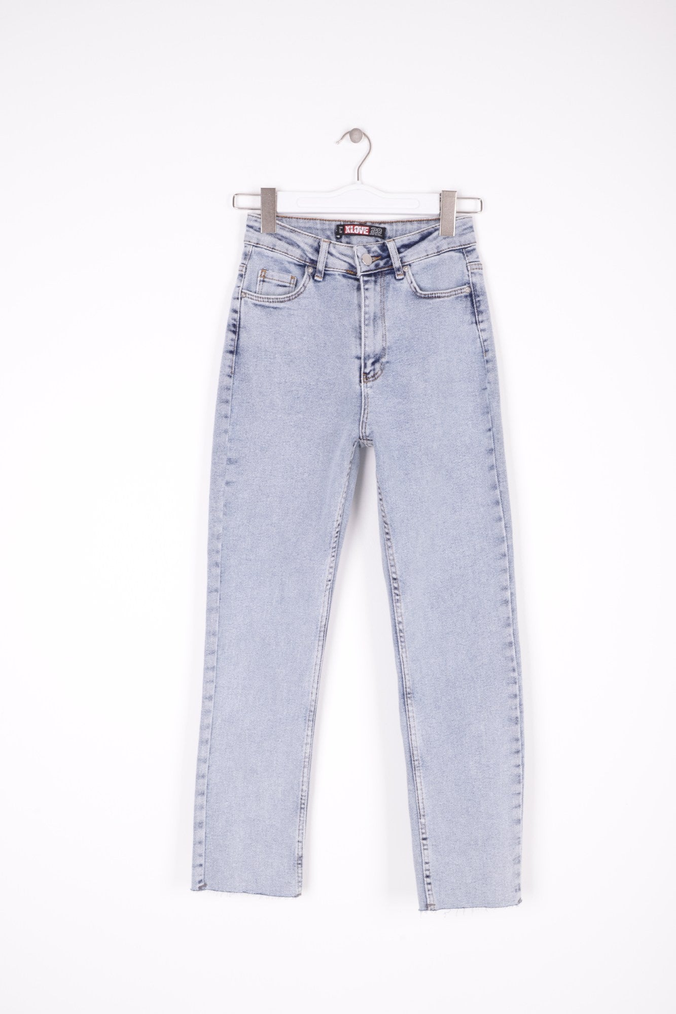 Dikişsiz Paça Mom Fit Kot Pantolon 764