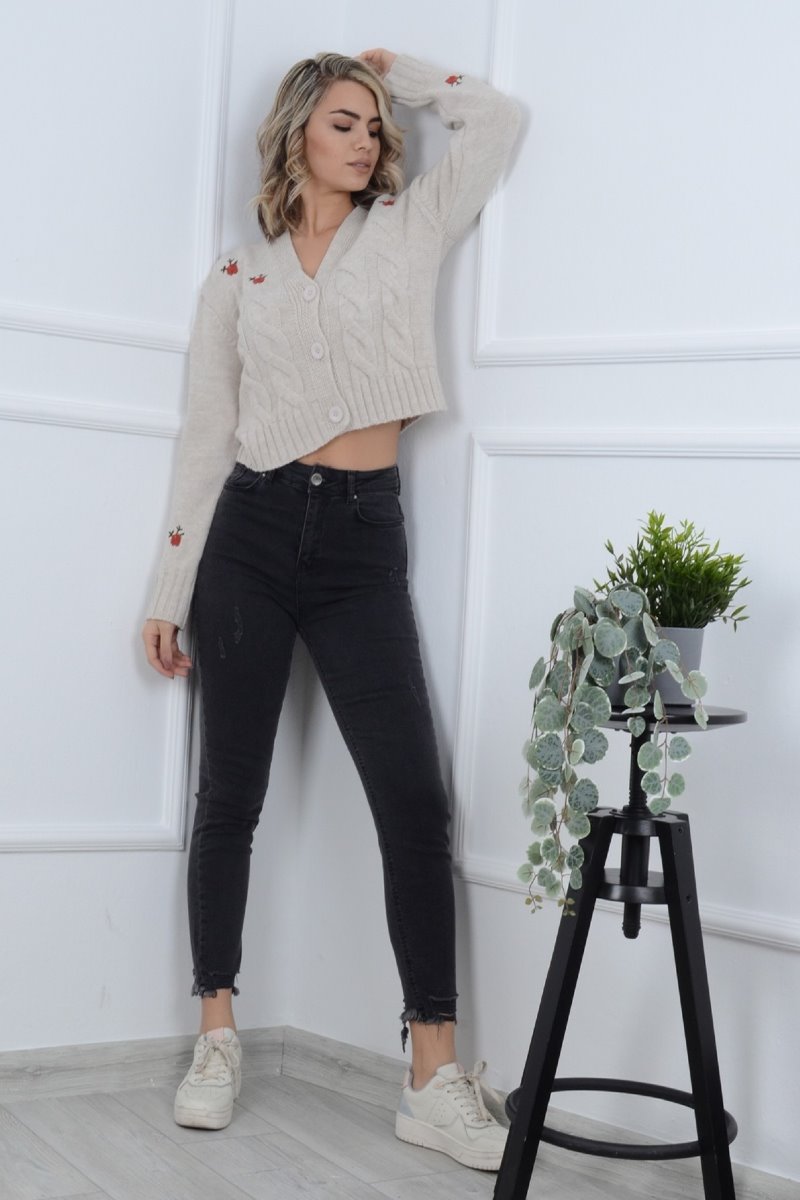 Paçası Mom Fit Kot Pantolon 884