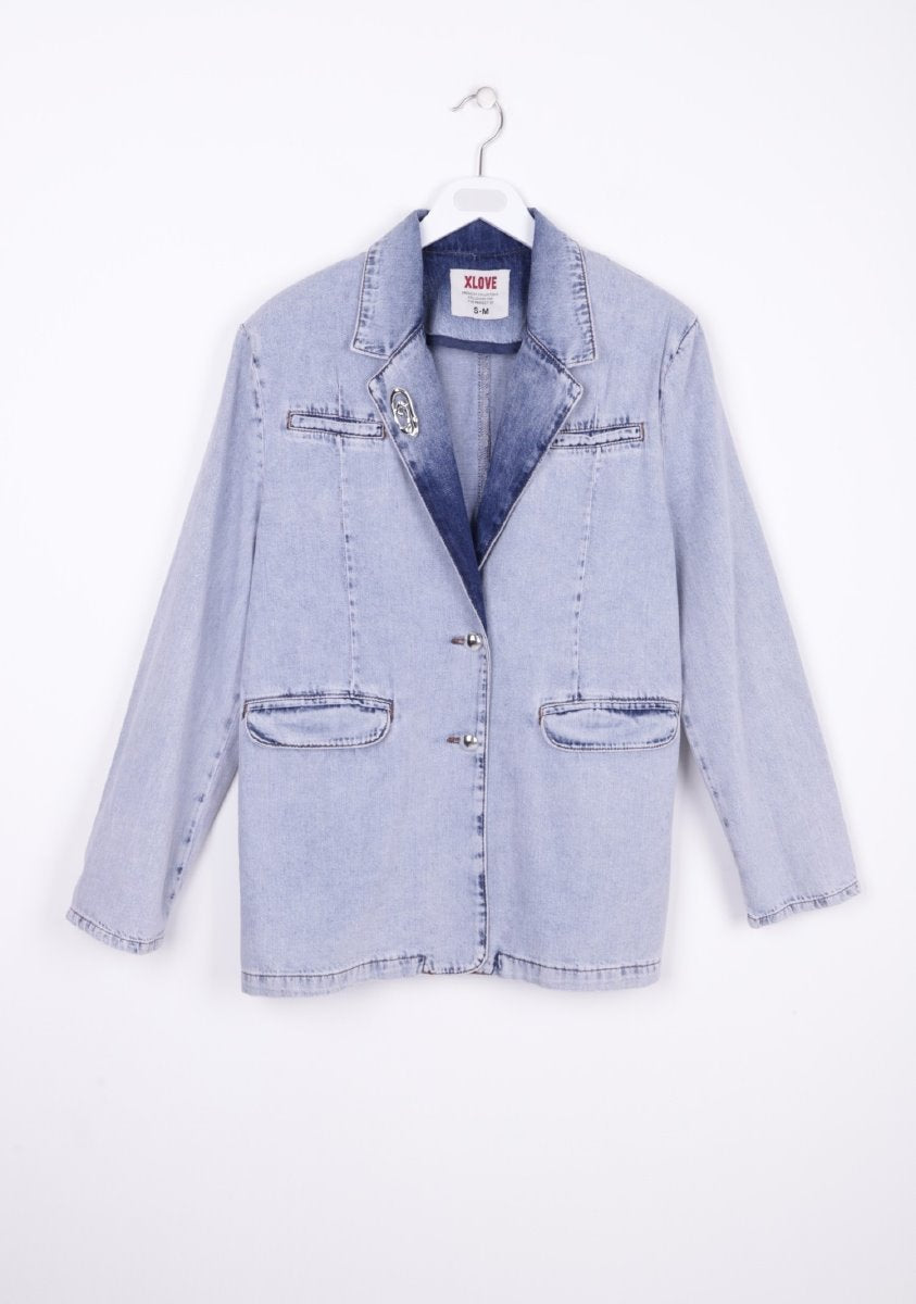 Düğmeli Klasik Blazer Ceket 6066