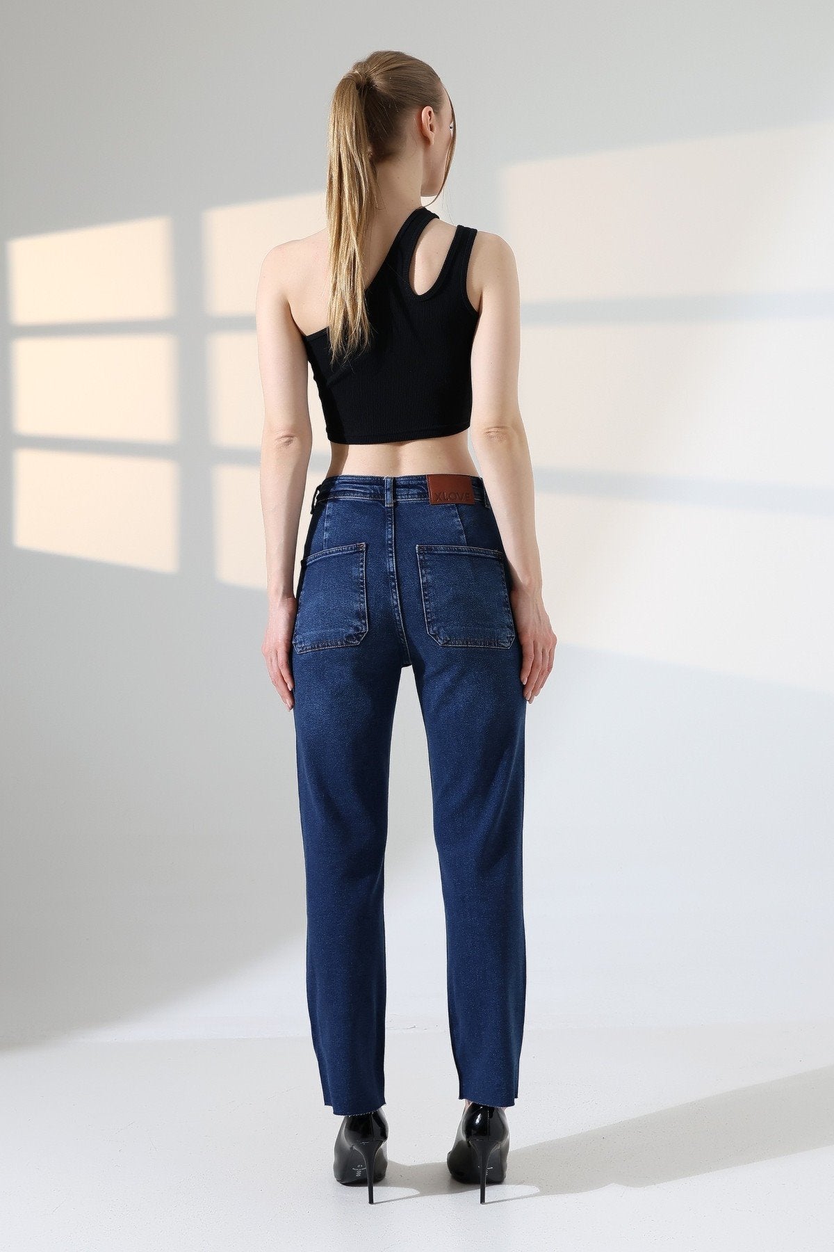 Serpme Taşlı  Relax Kot Pantolon 7193