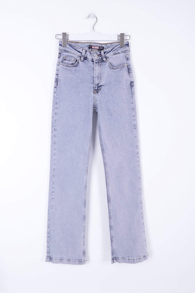 Dikişli Paça Bol Paça Relax Kot Pantolon 7026