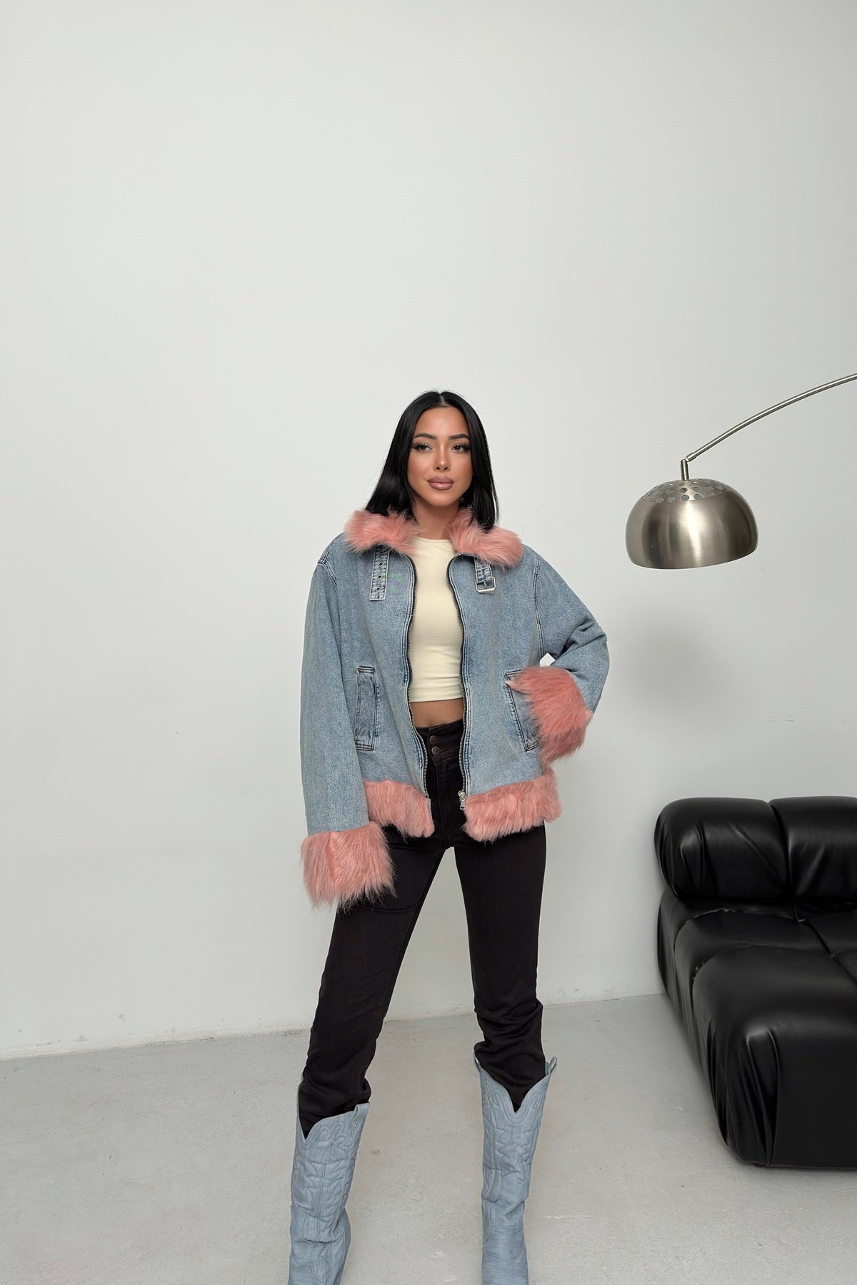 Kürklü Kot Ceket 6170