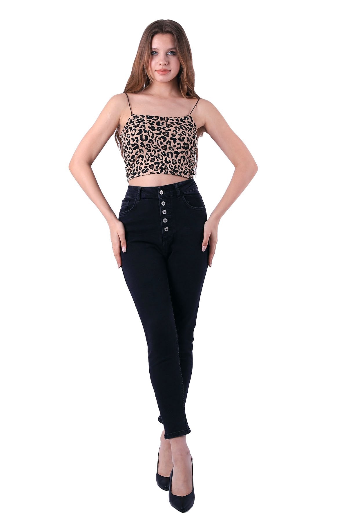Önü 5 Düğmeli Skinny Kot Pantolon 755