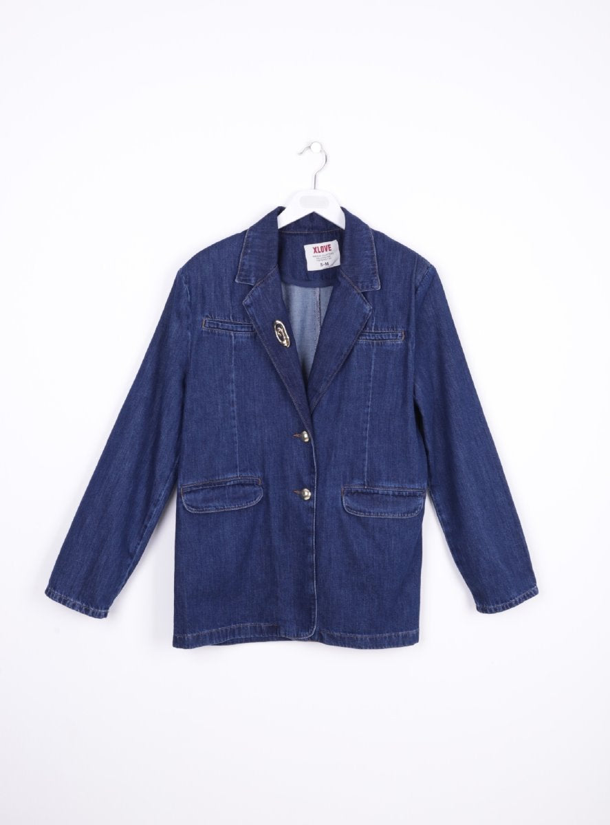 Düğmeli Klasik Blazer Ceket 6066