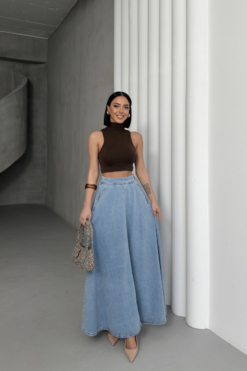 Volanlı Uzun Etek 1069