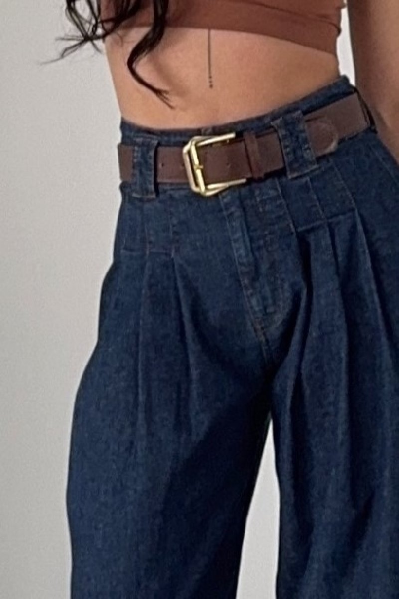 Pensli Bol Paça Kot Pantolon 7063