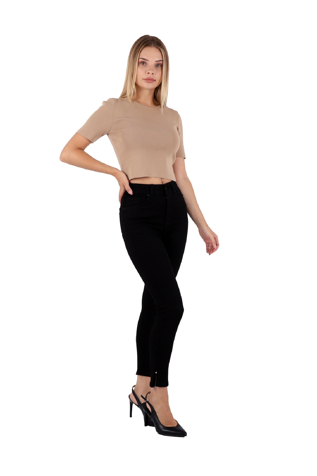 Yanı Yırtmaçlı Kot Pantolon 1745