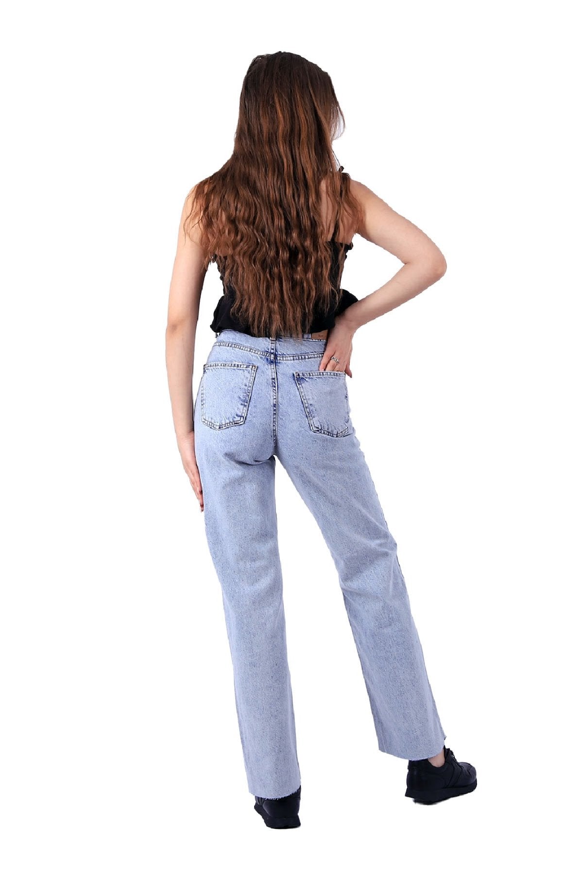 Dikişsiz Paça Beş Düğmali Relax Kot Pantolon 917