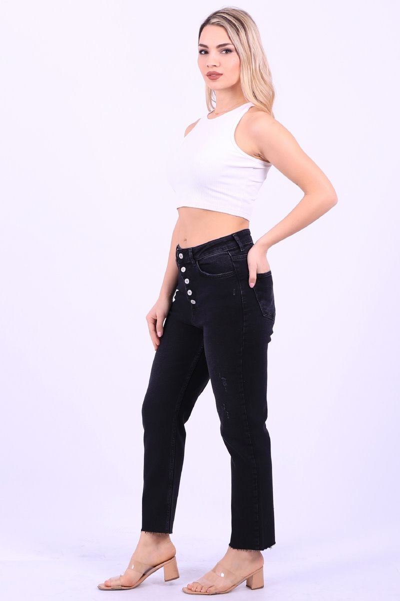 5 Düğmeli Mom Fit Kot Pantolon 745