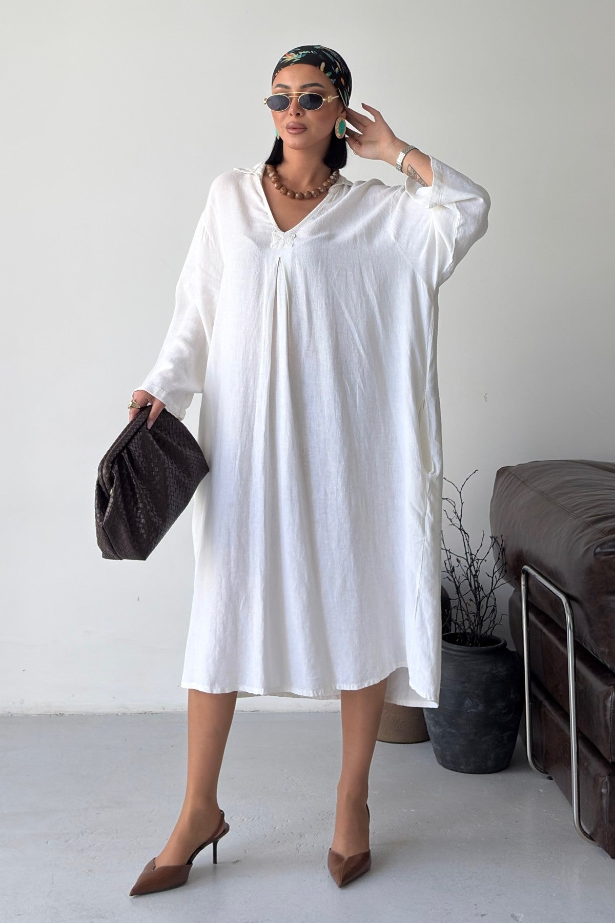 Kemerli Oversize Elbise