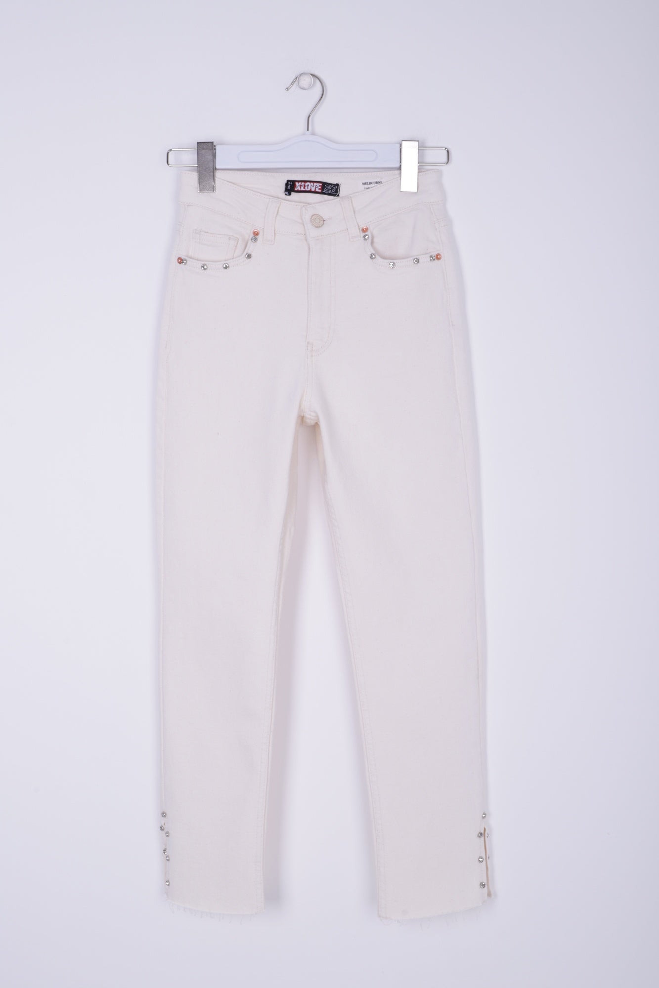 Yanı Yırtmaçlı Flare Paça Mom Kot Pantolon 1774