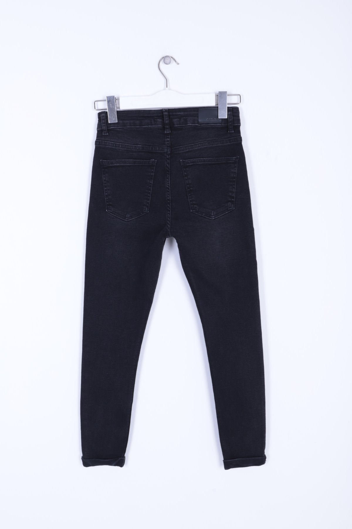 Duble Paça Skinny Kısa Boy Kot Pantolon 820