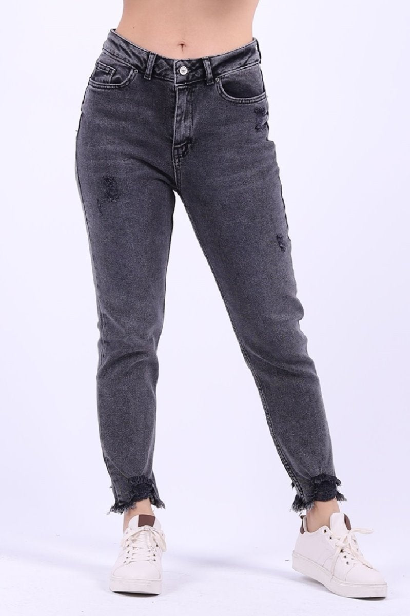 Paçası Mom Fit Kot Pantolon 884