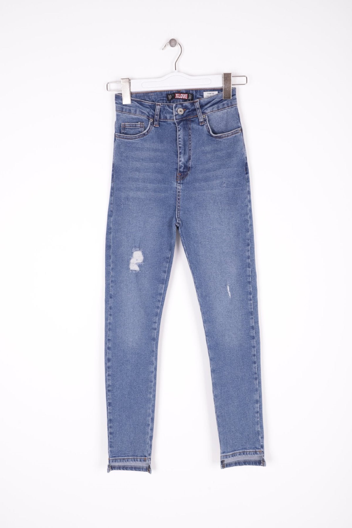 Asimetrik Paça Kot Pantolon 713