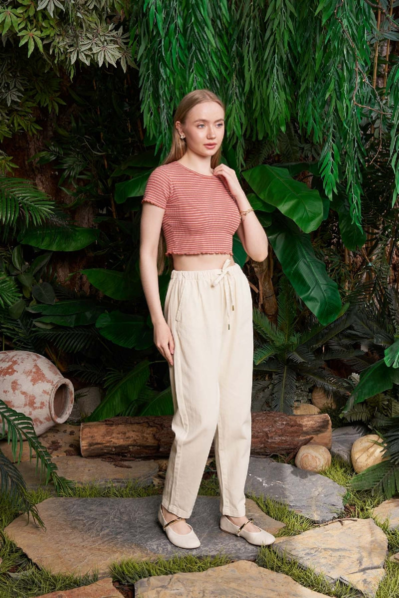 Havuç Keten Pantolon HS703