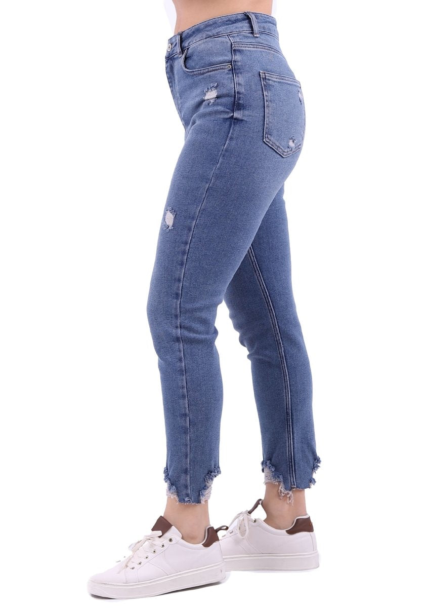 Paçası Mom Fit Kot Pantolon 884