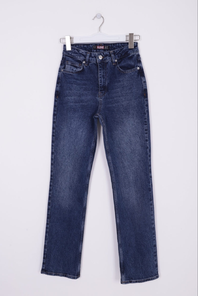 Yüksel Bel Straight Kot Pantolon 7033