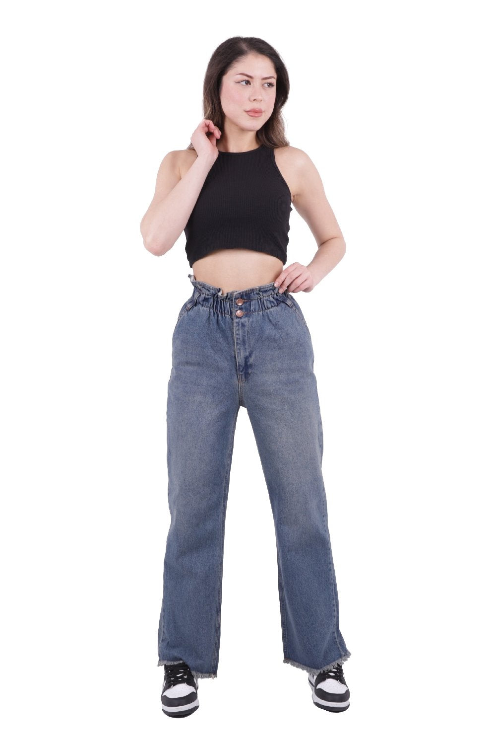 Beli Lastikli Bol Paça Relax Kot Pantolon 789