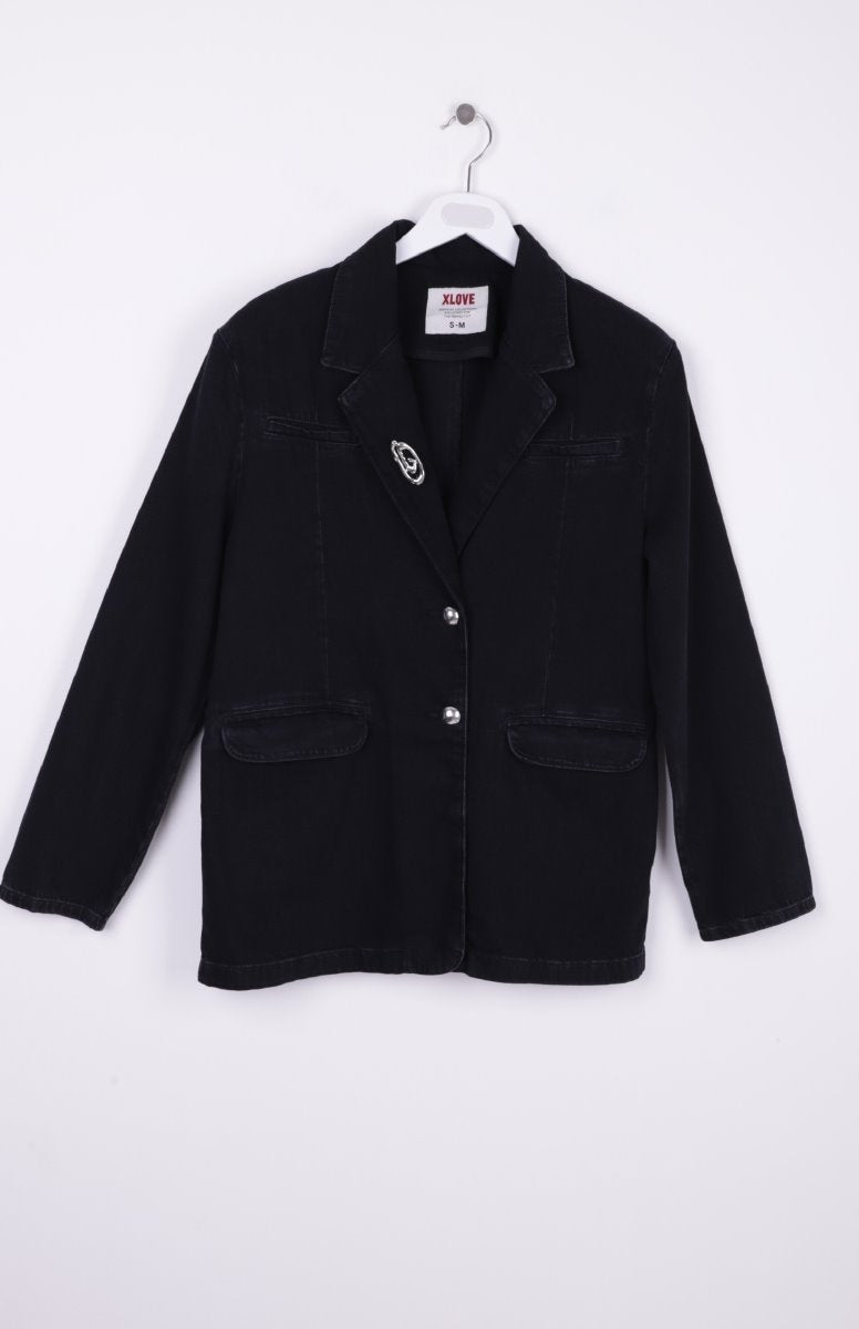 Düğmeli Klasik Blazer Ceket 6066