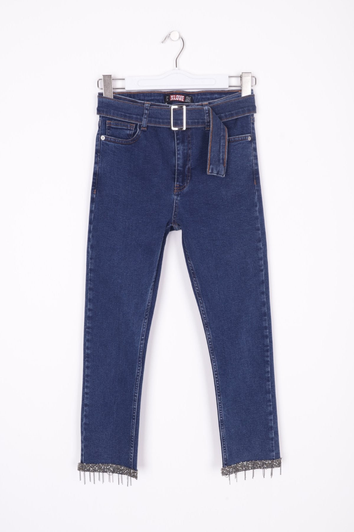 Paçaları Kemerli Pantolon 746