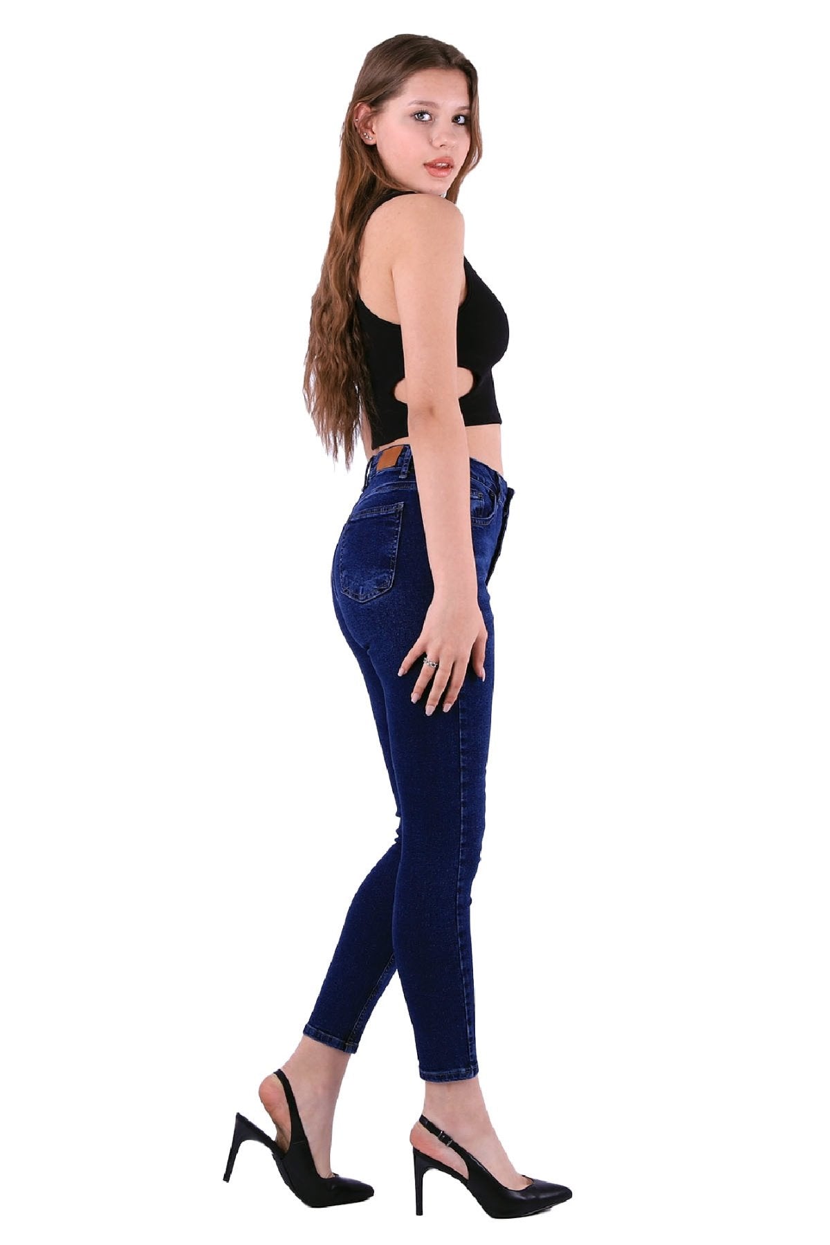 Önü 5 Düğmeli Skinny Kot Pantolon 755