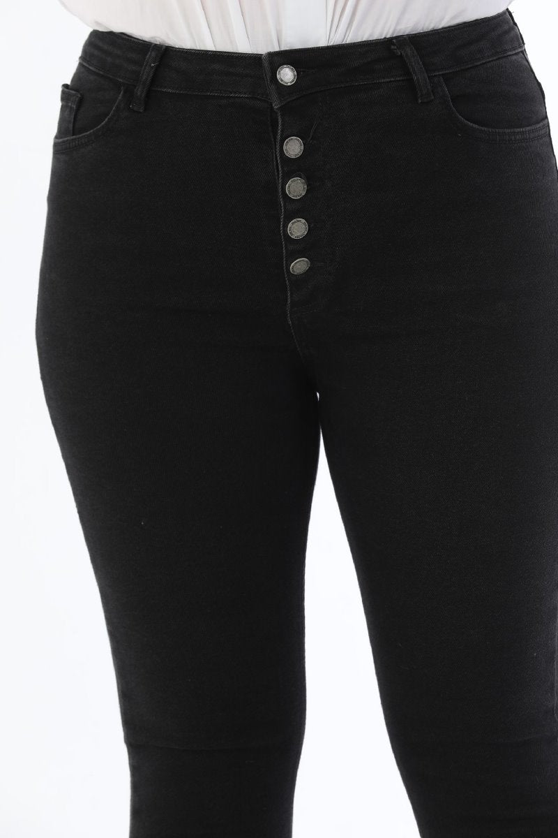 Önü Beş Düğmeli Skinny Kot Pantolon 555