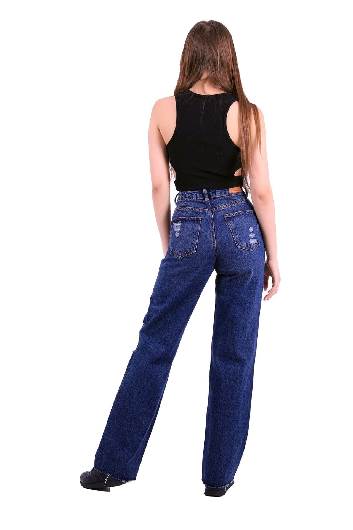 Yırtık 5 Düğmeli Relax Pantolon 918
