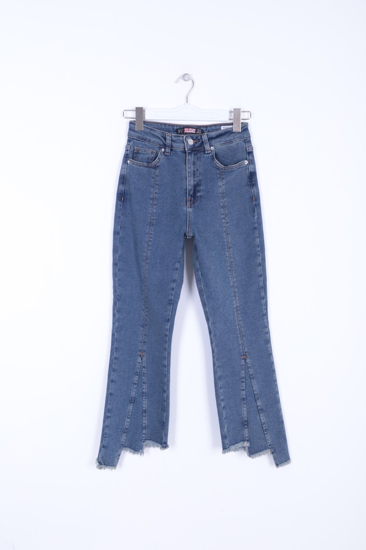 Püsküllü Parçalı Kot Pantolon 1859