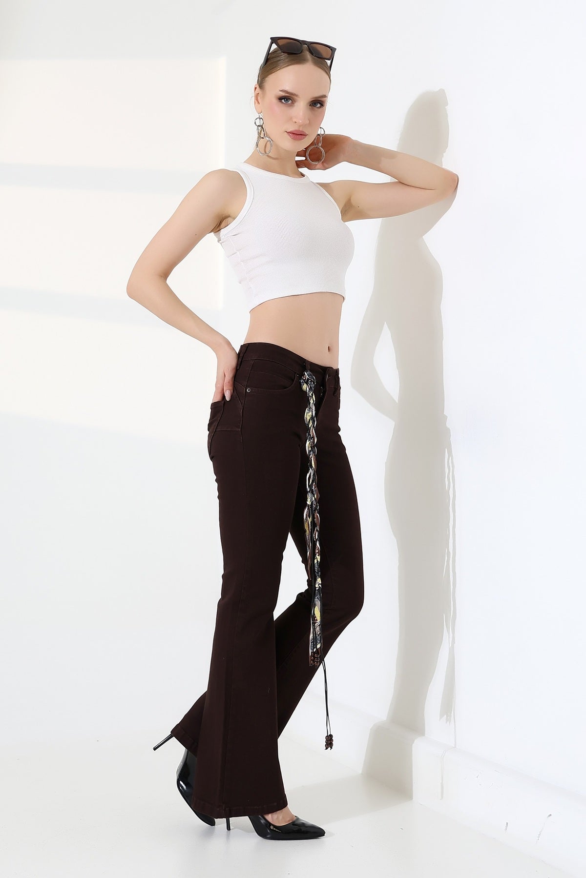 Push Up İspanyol Kot Pantolon 7108