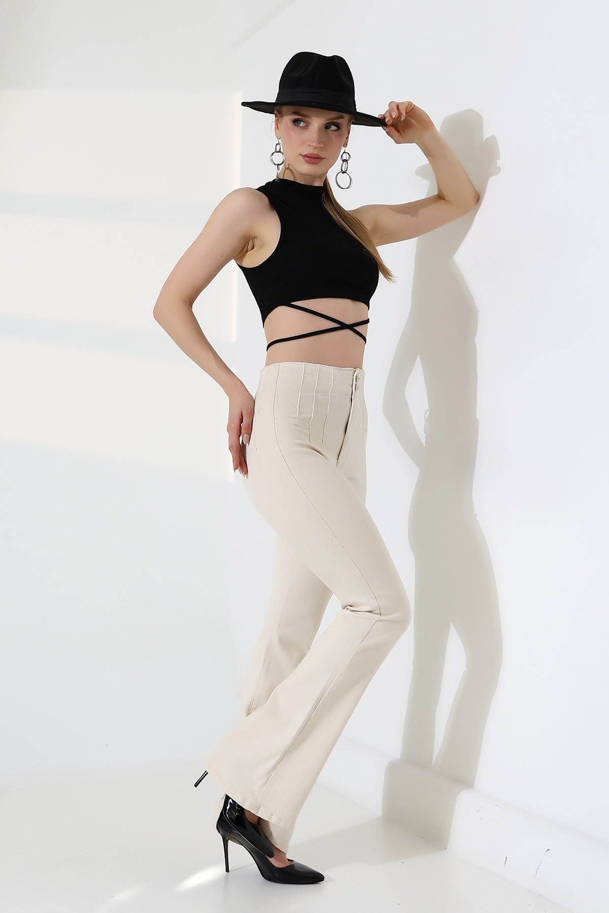 Pensli İspanyol Kot Pantolon 7021