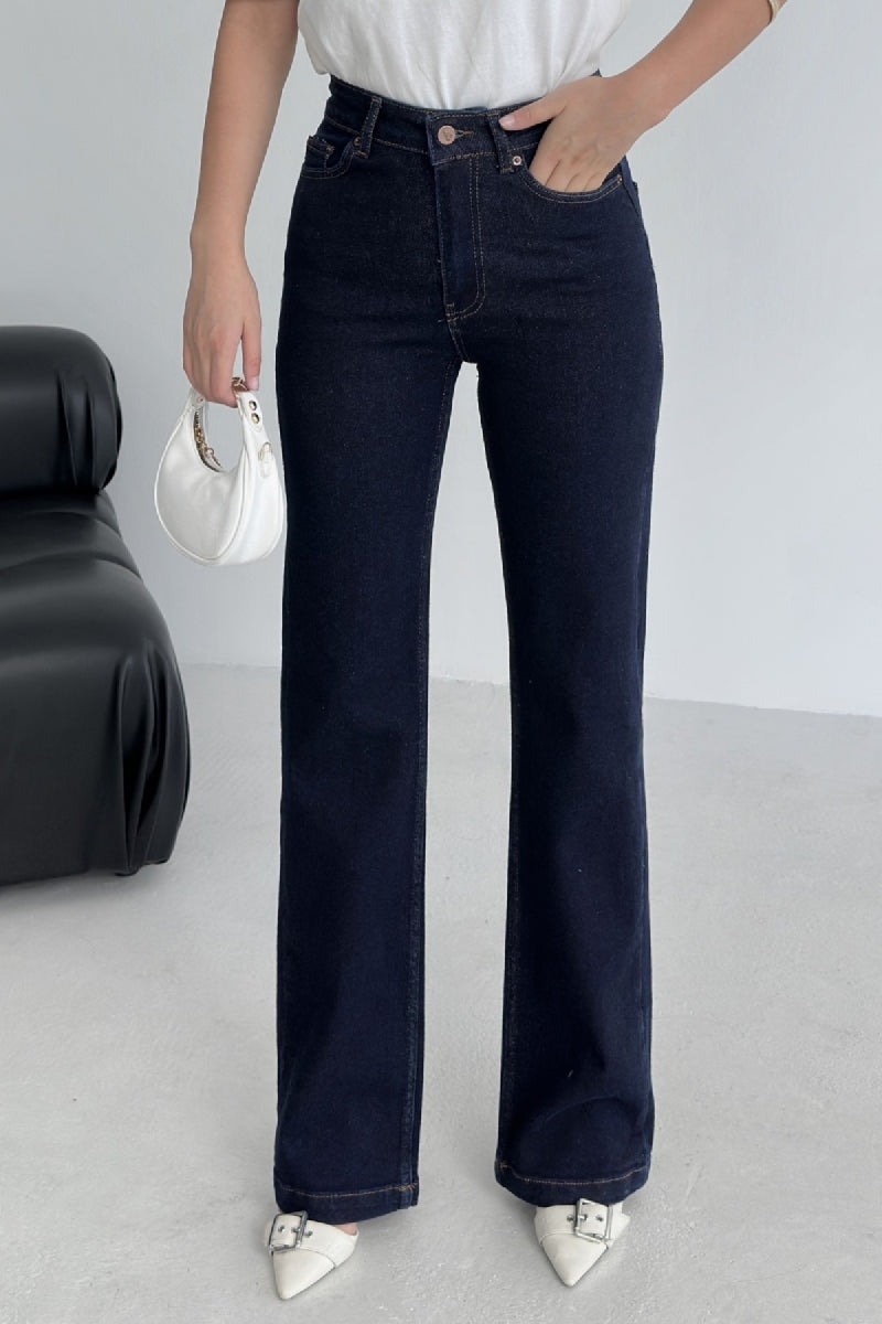 Dikişli Paça Bol Paça Relax Kot Pantolon