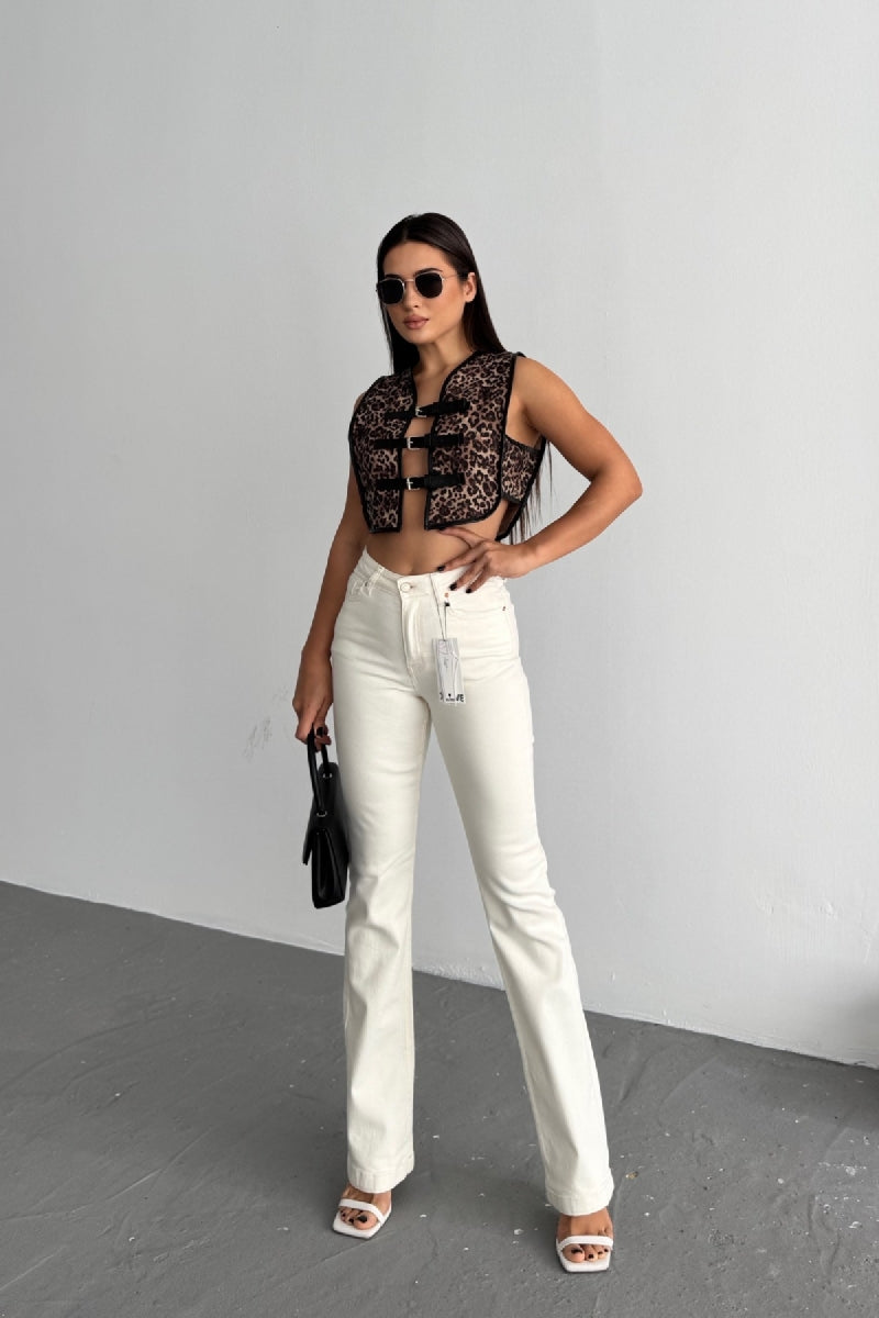 Dikişli Paça Bol Paça Relax Kot Pantolon