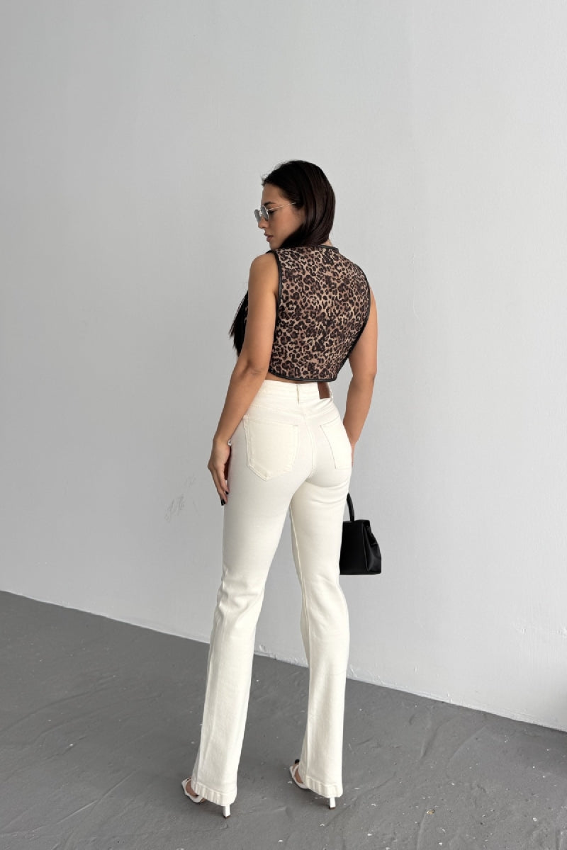 Dikişli Paça Bol Paça Relax Kot Pantolon