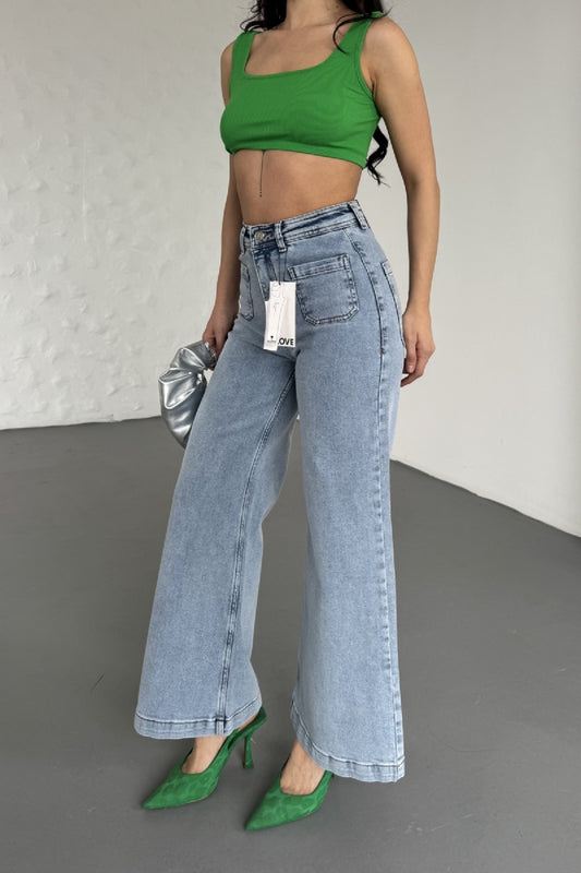 Front Pocket Detailed Jeans