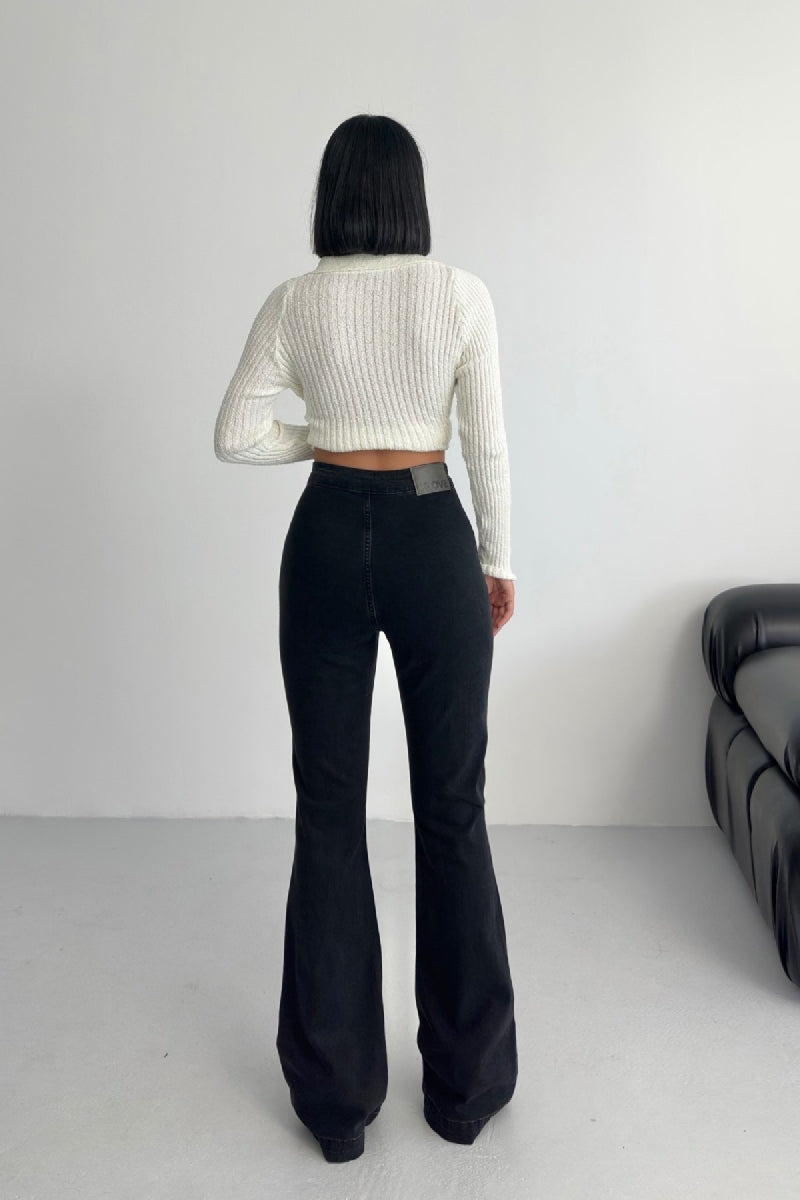 Çok Düğmeli İspanyol Kot Pantolon