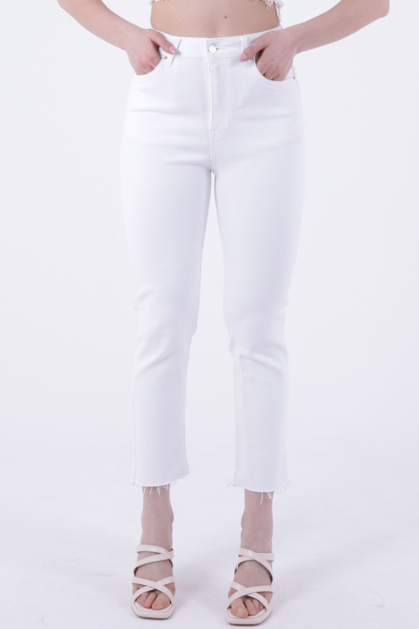 Dikişsiz Paça Mom Fit Kot Pantolon