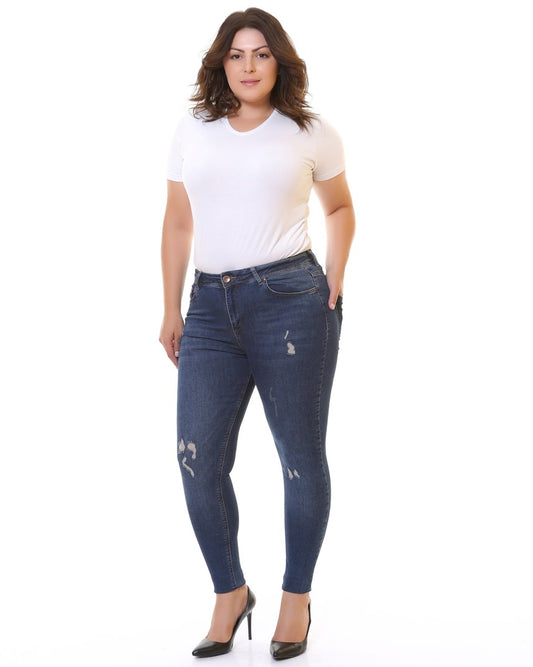 Slightly Ripped Skinny Jeans