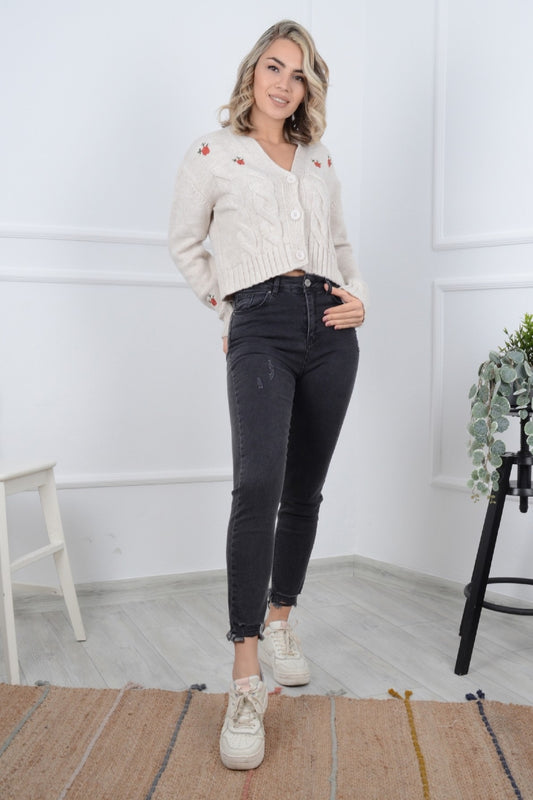 Paçası Mom Fit Kot Pantolon